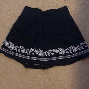 High waisted mini skirt